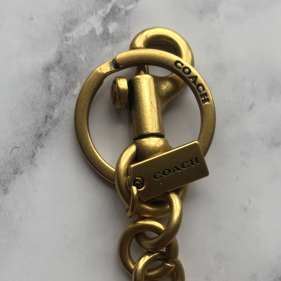 Coach Gold-Tone Key Charm with Red Glitter Cherries - Picture 2 of 4